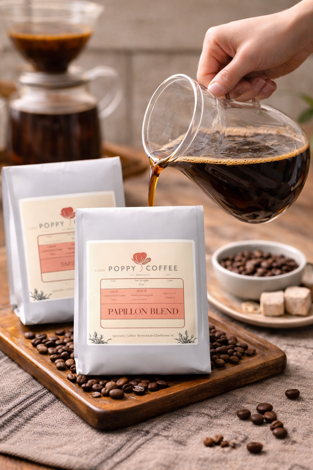 Pouring fresh coffee from Poppy Coffee.png