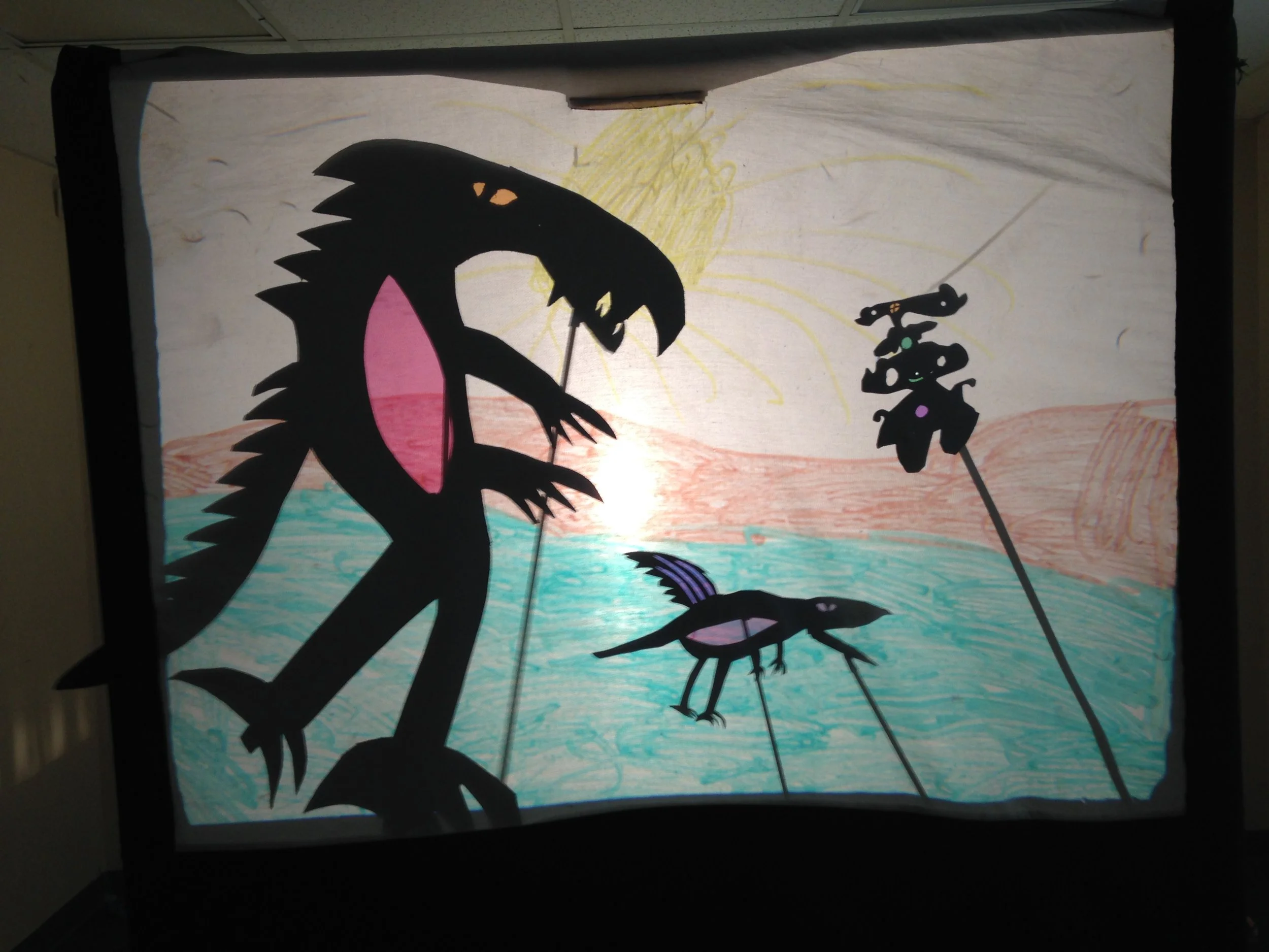 Shadow Puppets created and performed by elementary youth.