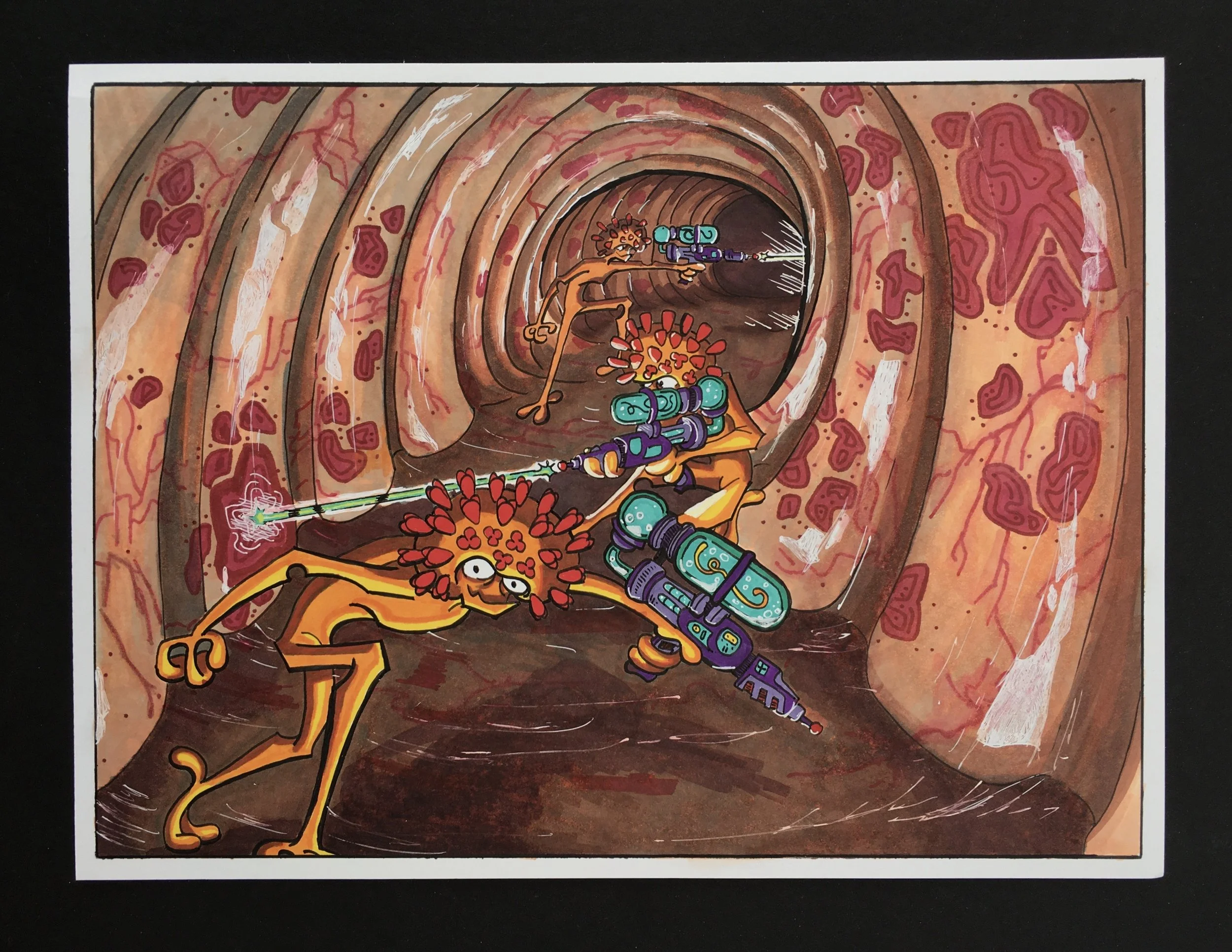 COVID - Marker, Colored Pencil