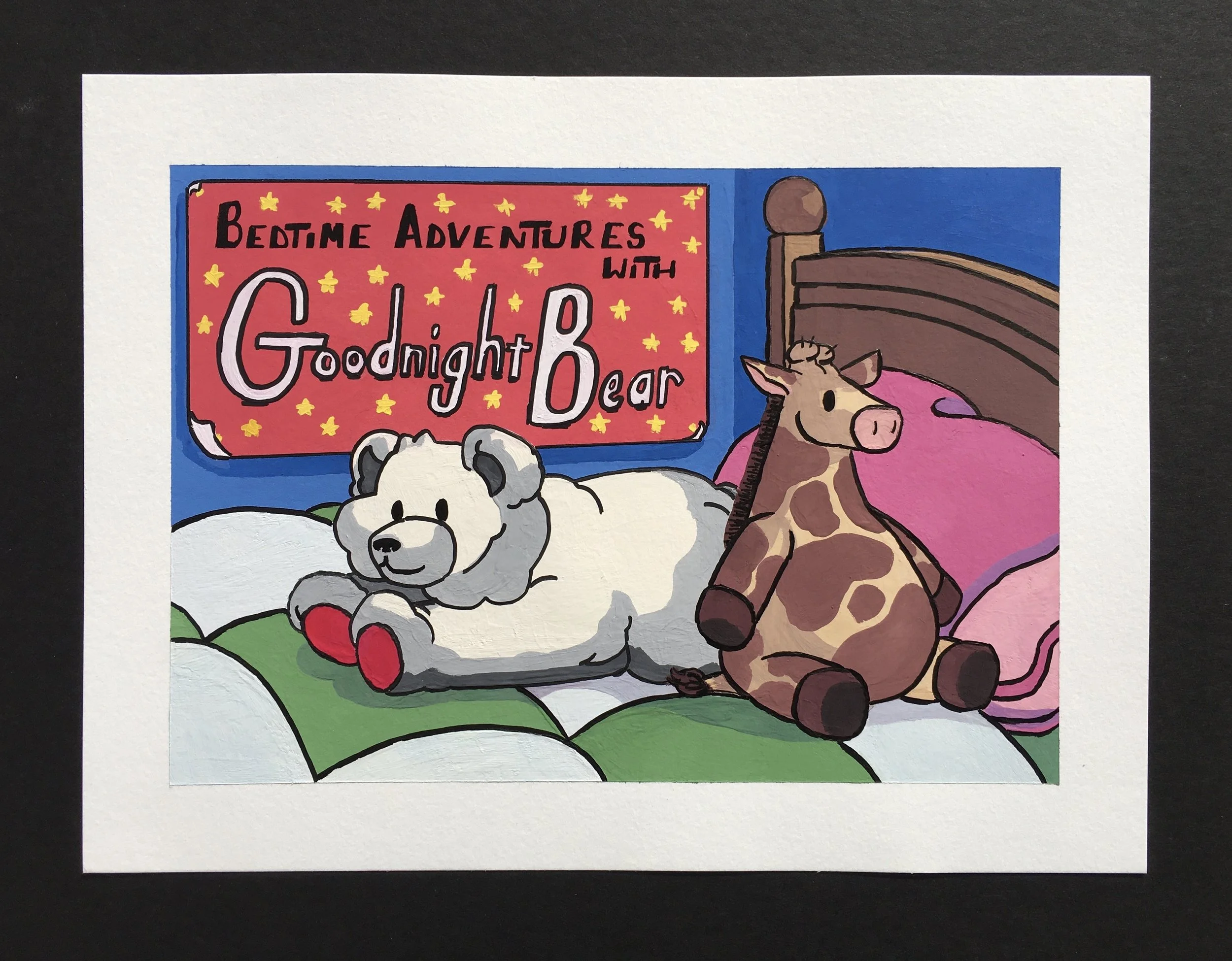 Goodnight Bear, Cover - Gouache