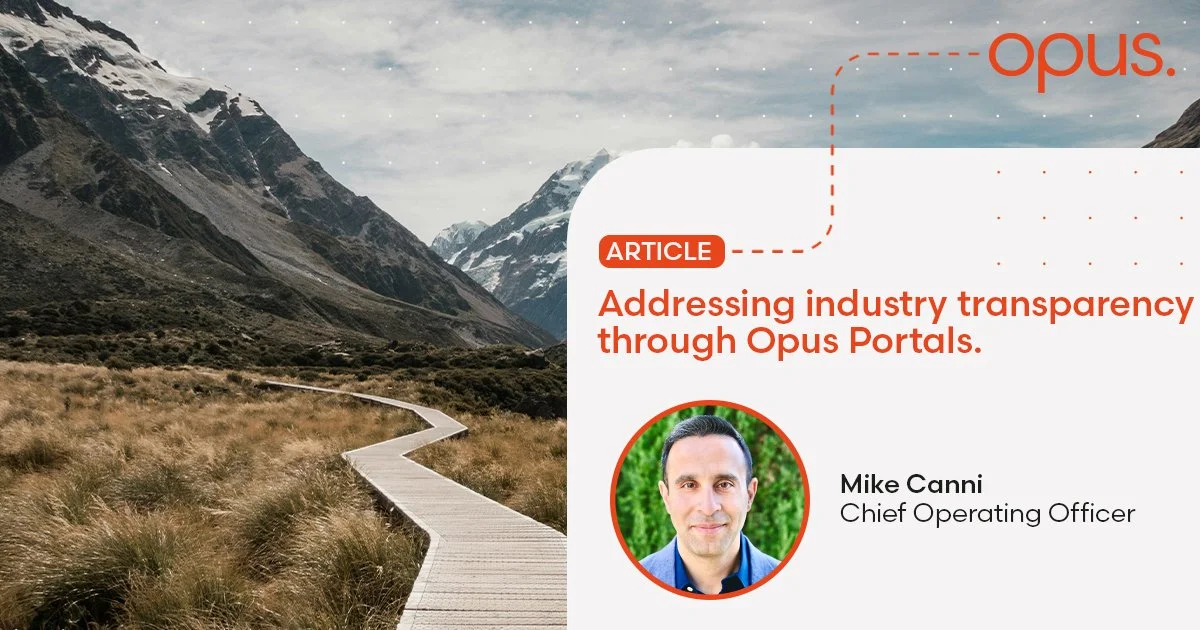 Addressing industry transparency through Opus Portals