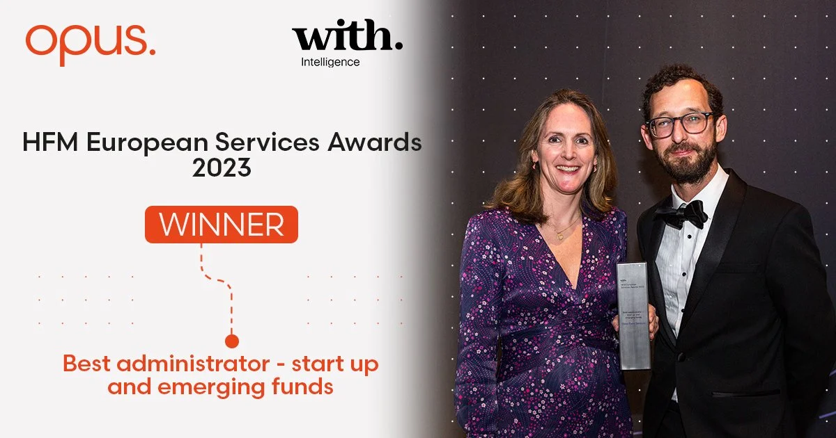 Best administrator - start up and emerging funds at the HFM European Services Awards 2023