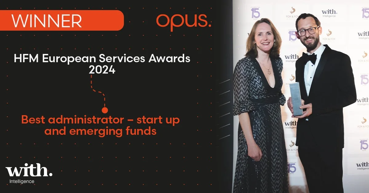 Best administrator – start up and emerging funds at the HFM European Services Awards 2024