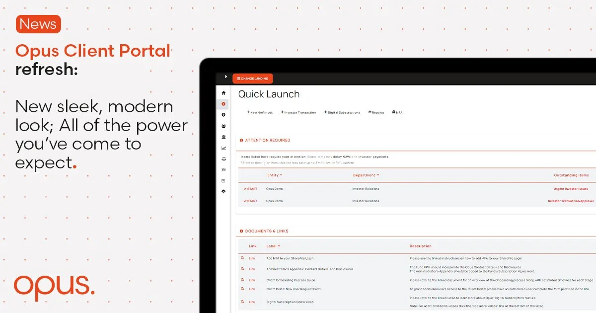 Opus is excited to announce the newly redesigned Client Portal.&nbsp;