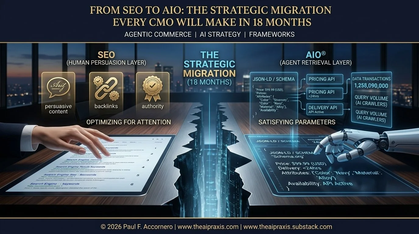 From SEO to AIO: The Strategic Migration Every CMO Will Make in 18 Months