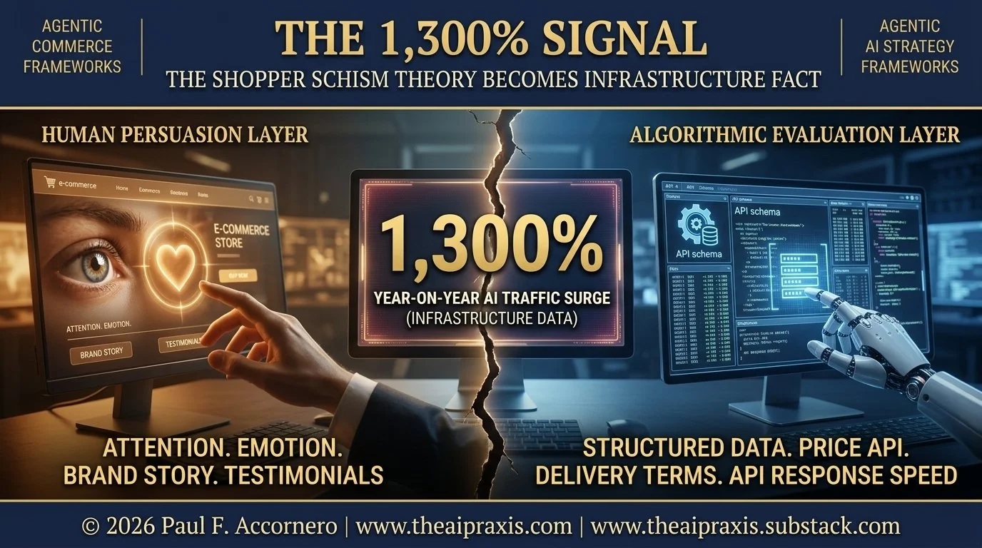 The 1,300% Signal: What ChannelEngine’s AI Traffic Surge Tells Us About the Shopper Schism