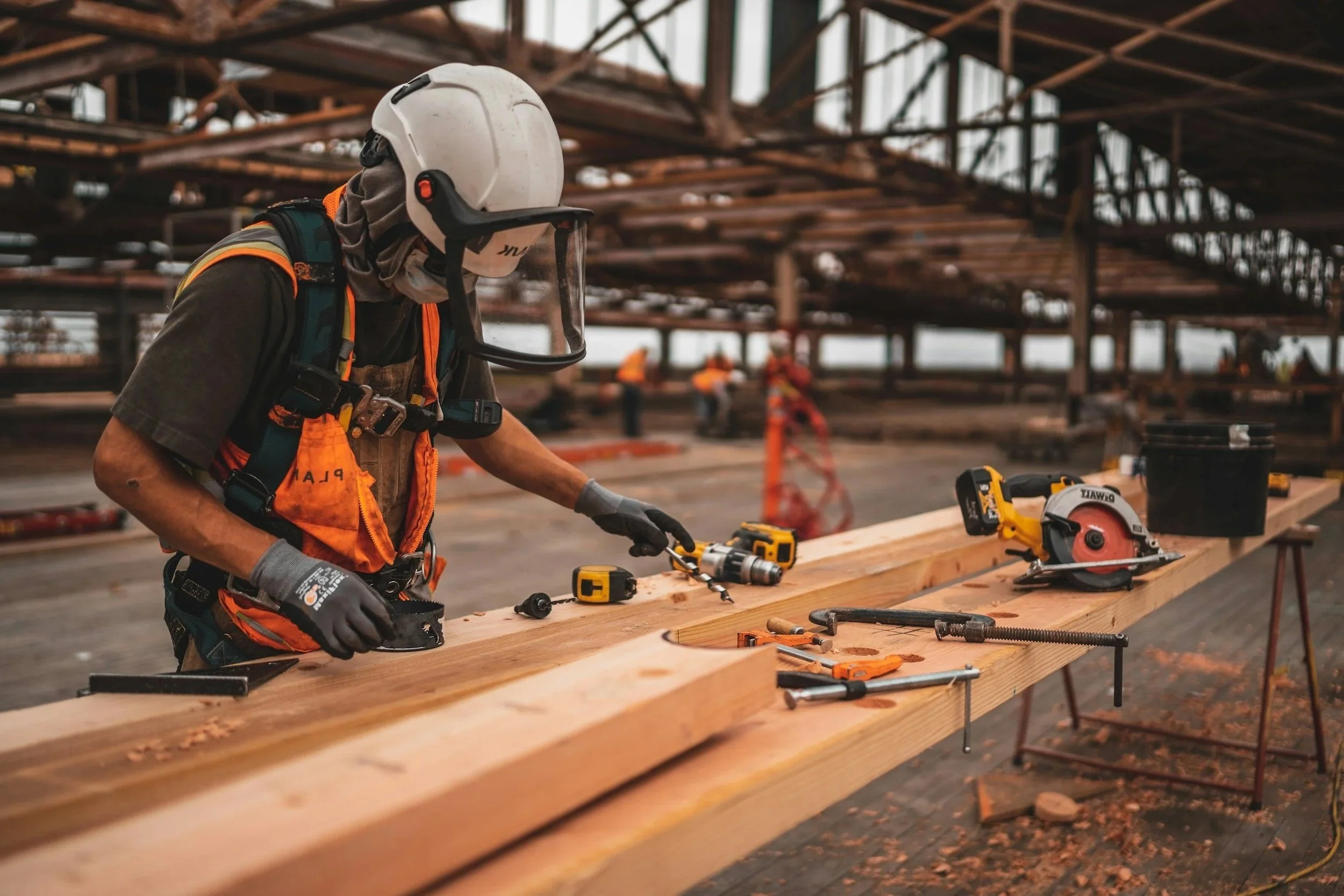 Craftsman working on the job site