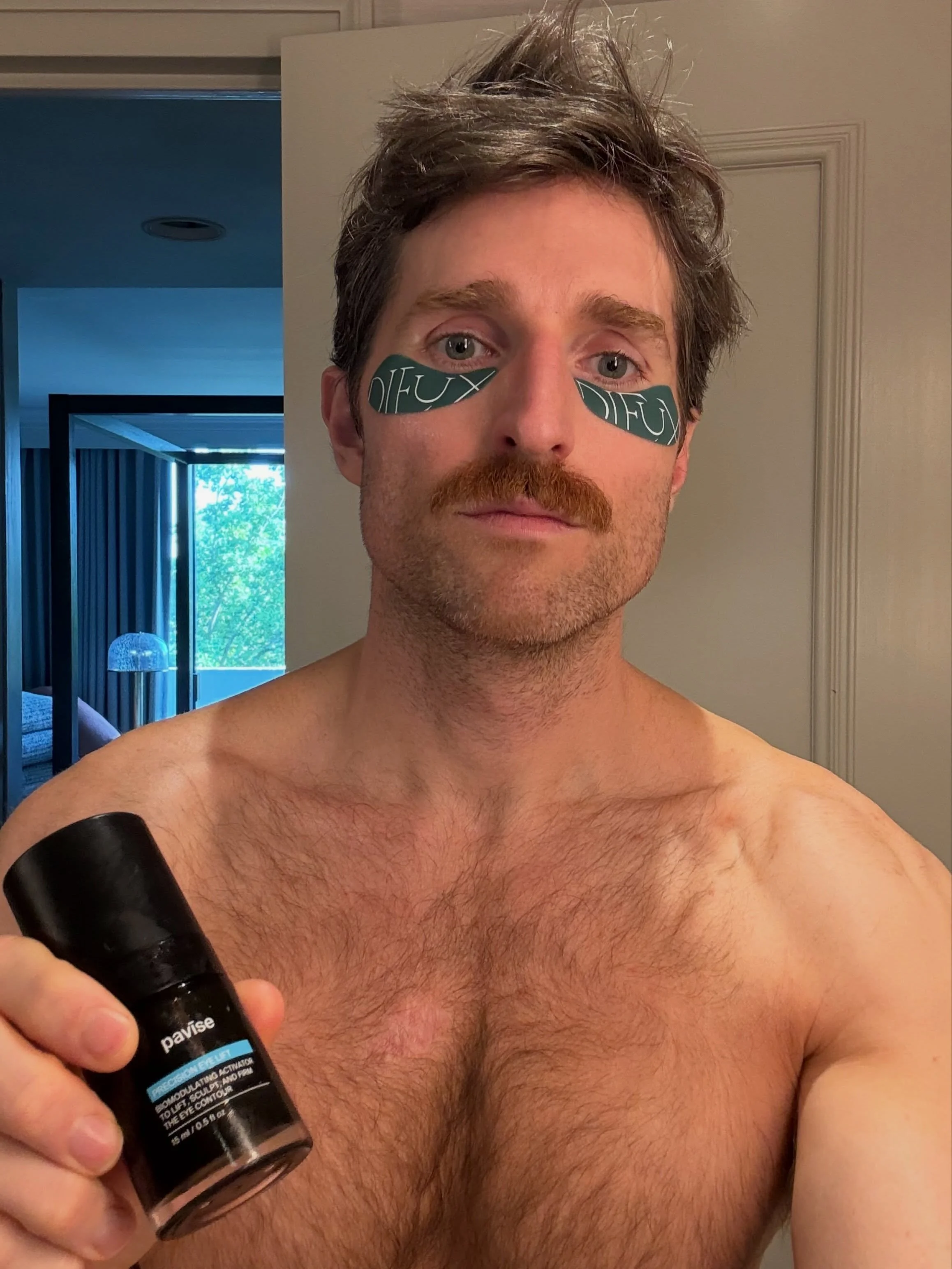 AM Eye Mask Ritual, but make it responsible 
@dieuxskin and @pavise (gifted)

Dieux Forever Eye Mask (was after every use but more responsible than other throwaways)

Road-testing the new Precison Eye lift with their DiamondCore delivery technology.
