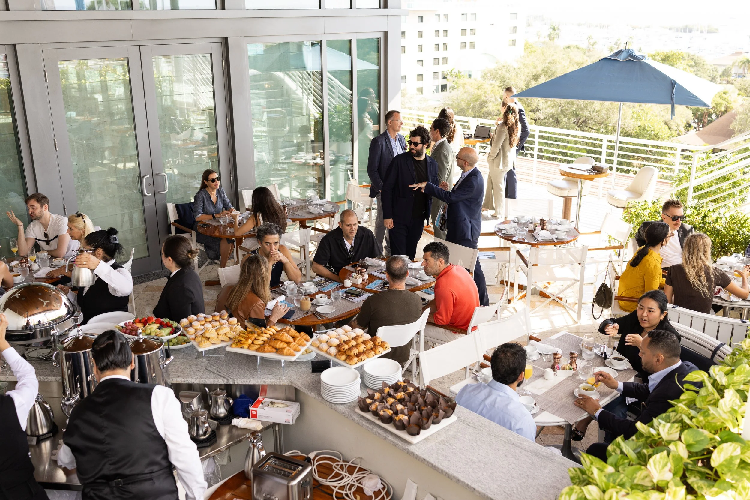 Coconut Grove community gathering at Mr. C breakfast hosted with Galerie Magazine, Art Basel Miami 2025