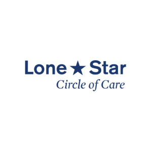 Lone Star Circle of Care logo with a navy blue star between the words 'Lone' and 'Star' and the tagline 'Circle of Care' below.