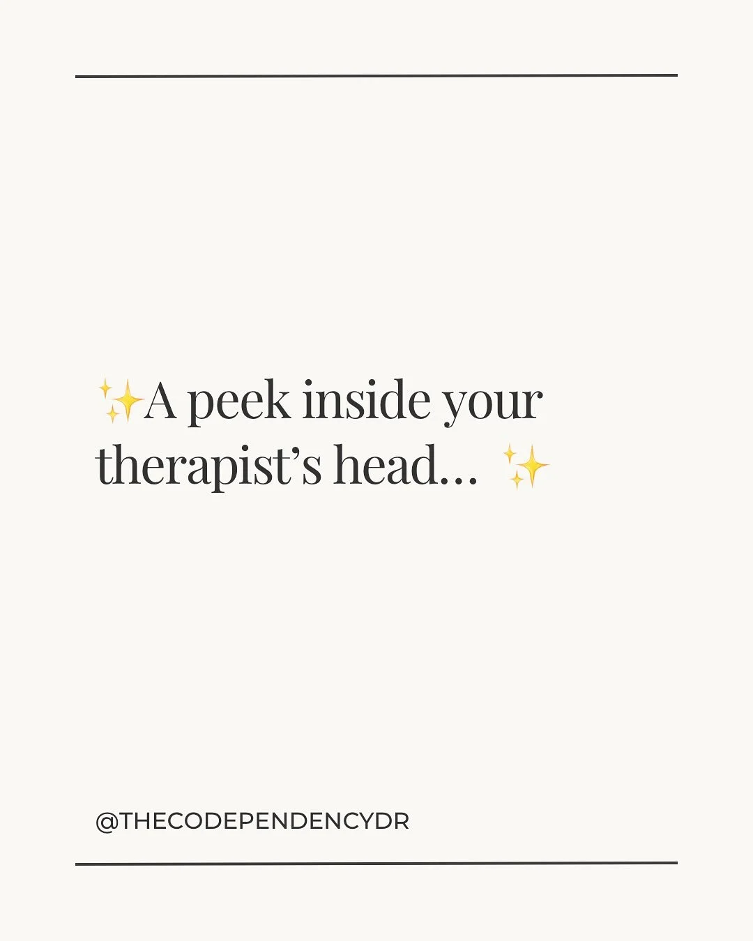 🪞 Ever wondered what&rsquo;s actually going through your therapist&rsquo;s mind?

Here&rsquo;s a peek 👀 and spoiler&hellip;it&rsquo;s not judgment.
It&rsquo;s respect. It&rsquo;s compassion. It&rsquo;s deep admiration for your willingness to face t