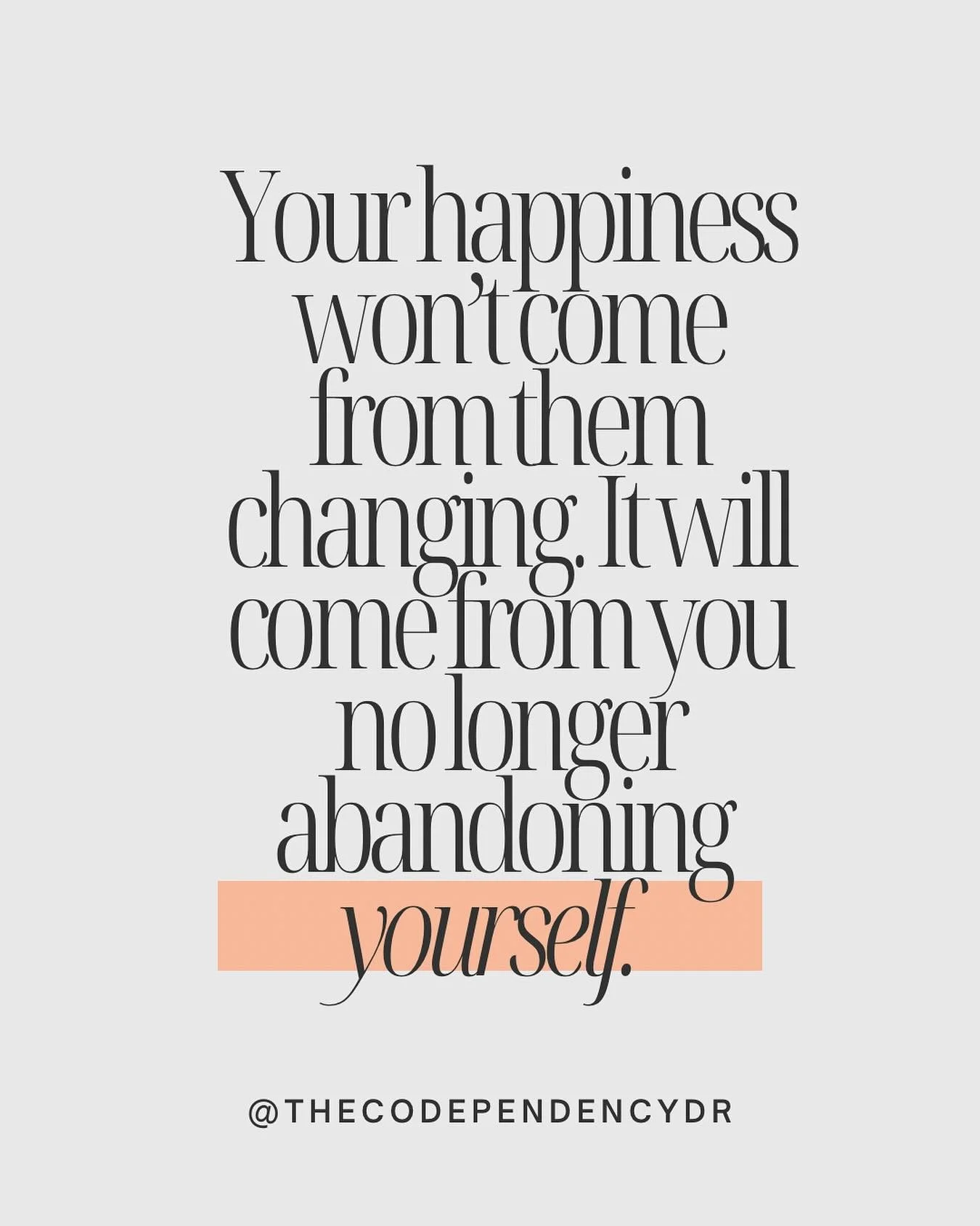 We tend to think:
👉 If they&rsquo;d just act how I want&hellip;
👉 If they&rsquo;d give me what I need&hellip;
👉 If they&rsquo;d stop doing that one thing&hellip;

Then I&rsquo;d finally be happy.

But that&rsquo;s fragile happiness, dependent on s