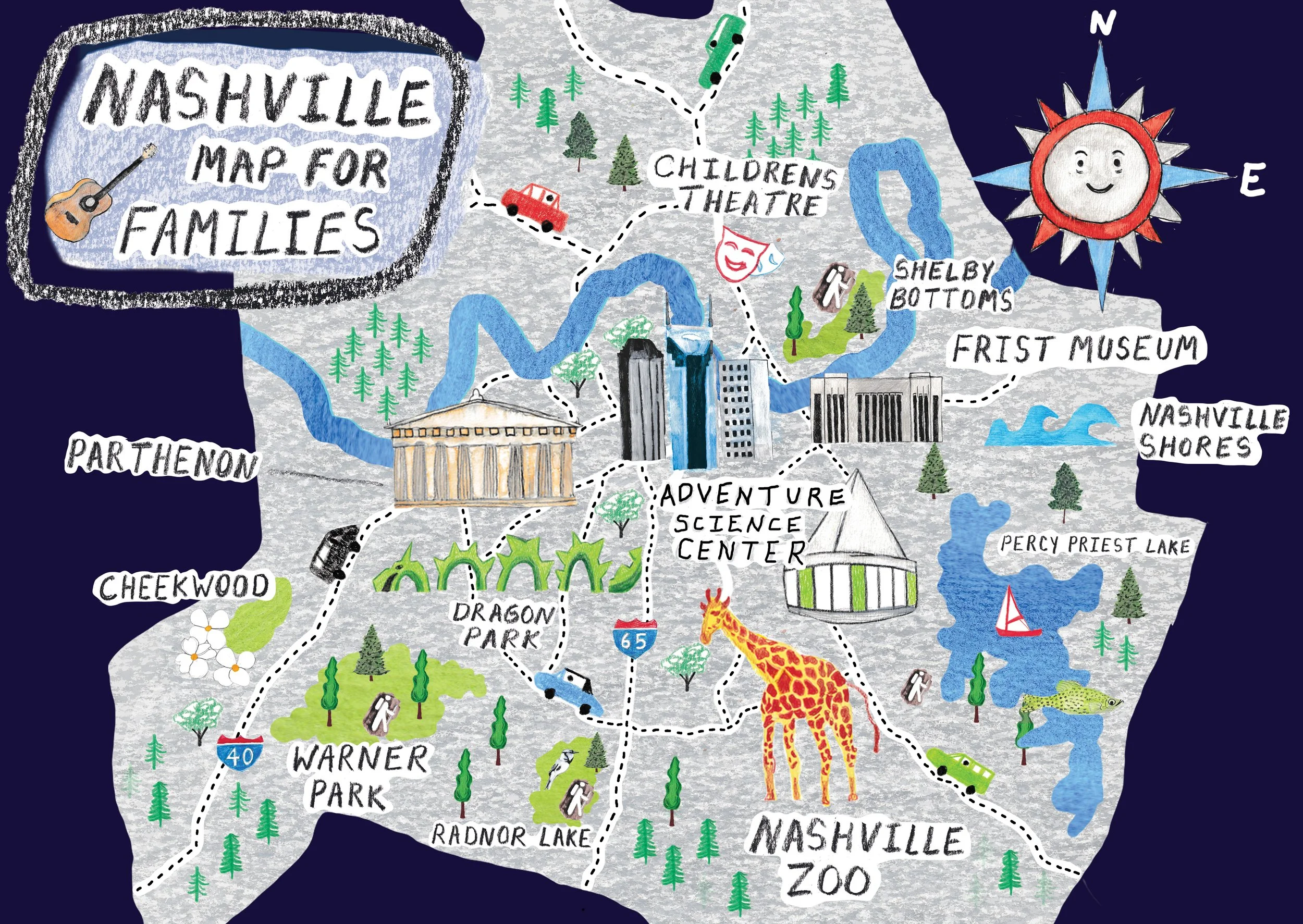 Nashville Map for Families