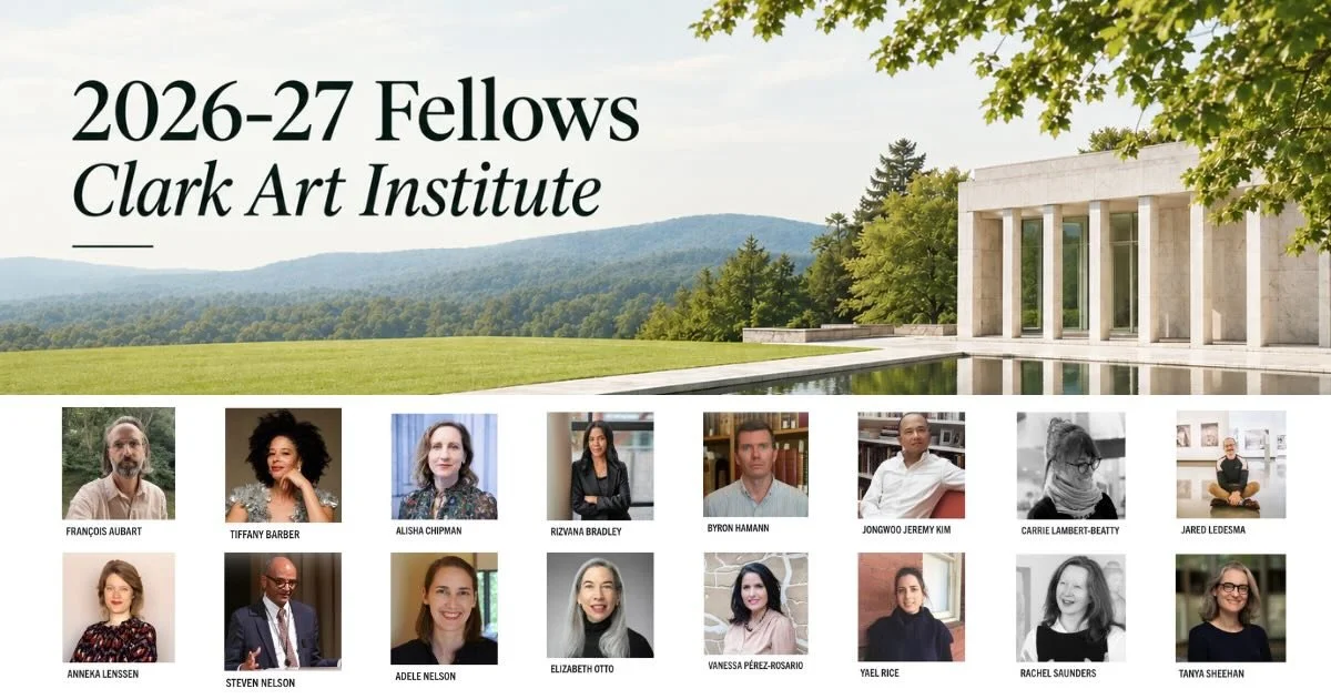 Thrilled to be headed to the Clark Art Institute in the Spring, and in good company