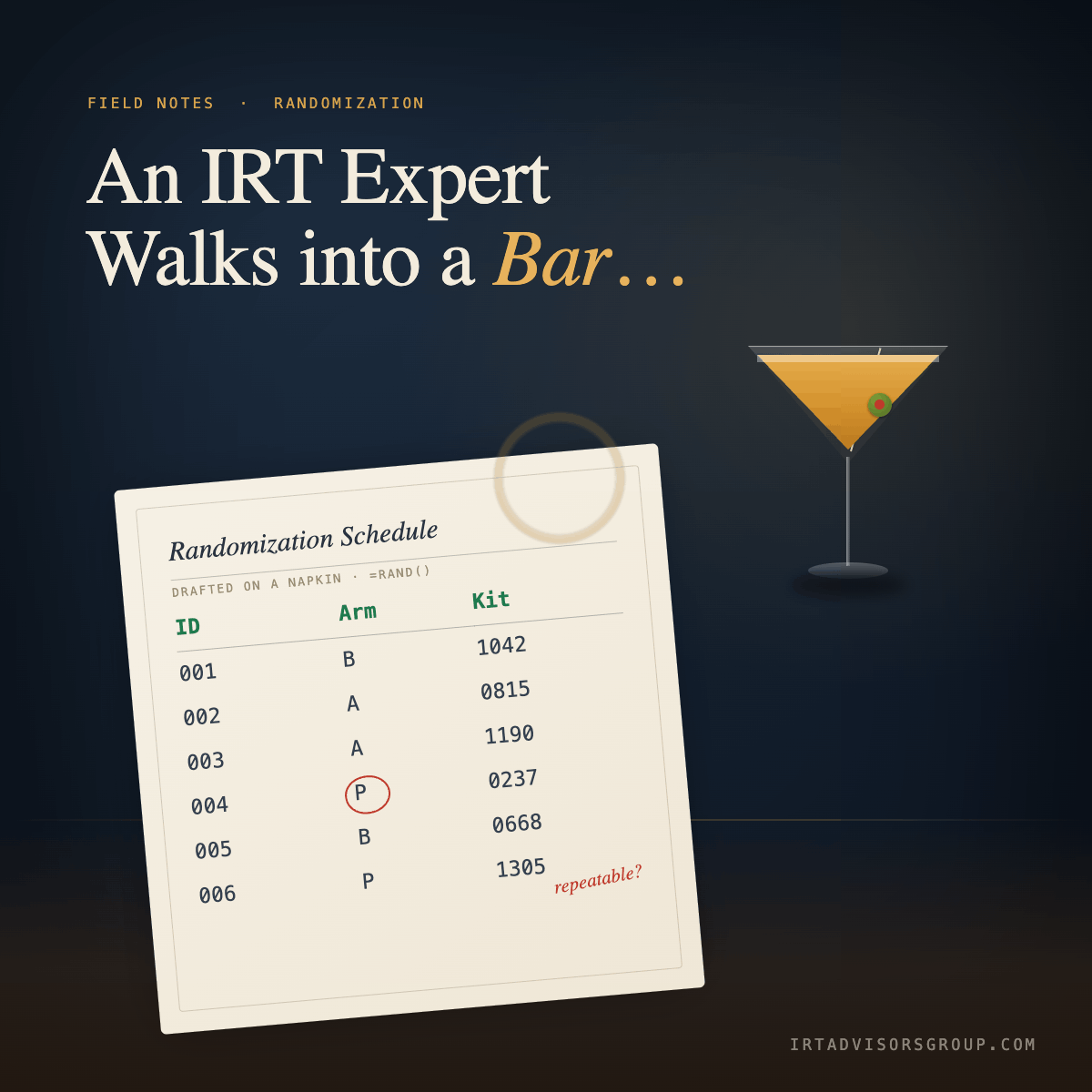 An IRT Expert Walks into a Bar…
