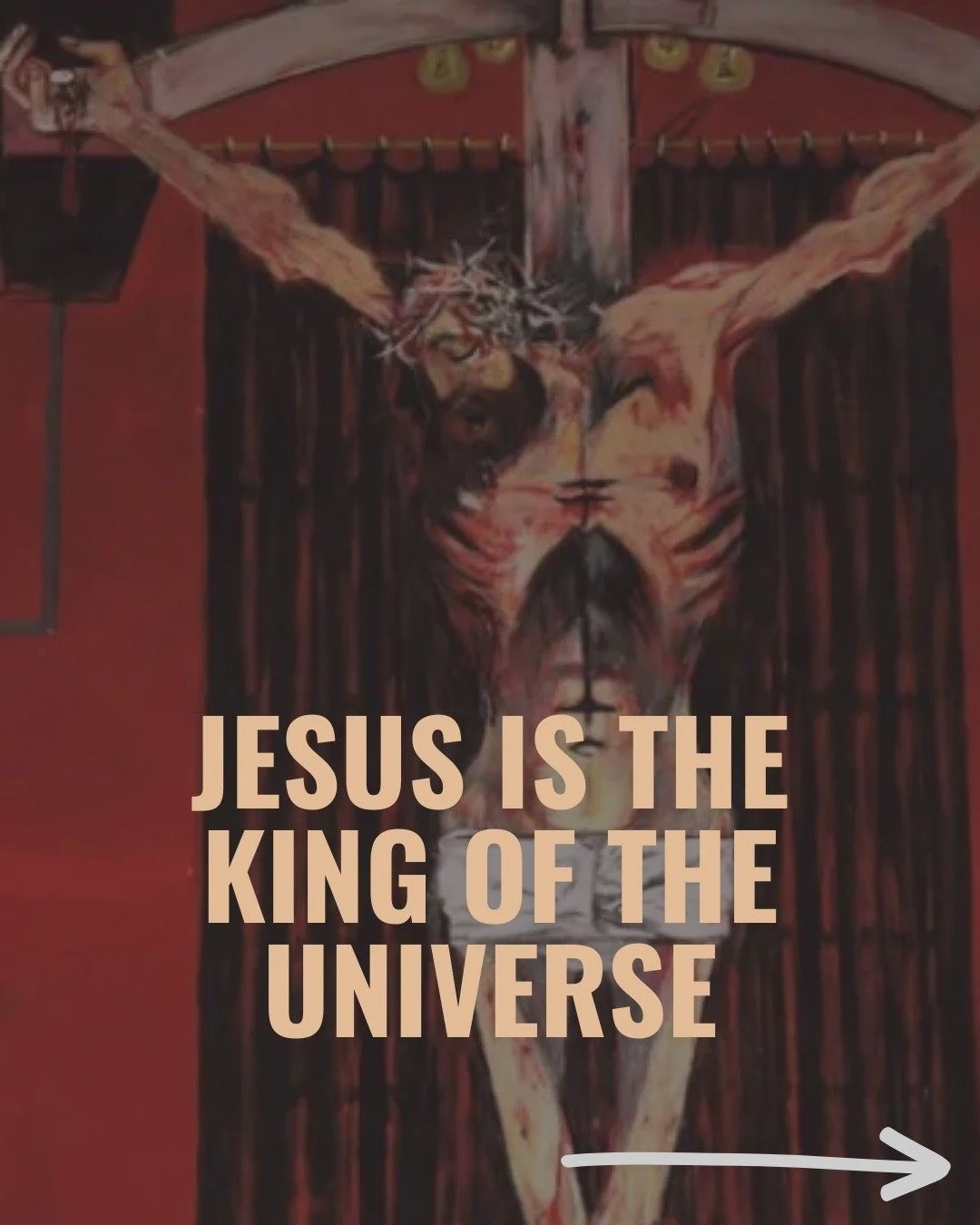 (Art: crucifixion by Graham Sutherland)
The story of this King who comes in triumph to retake what is His by right is a story taking place in every human heart. It&rsquo;s a story we retell every year from Advent to Easter and back again. It&rsquo;s 