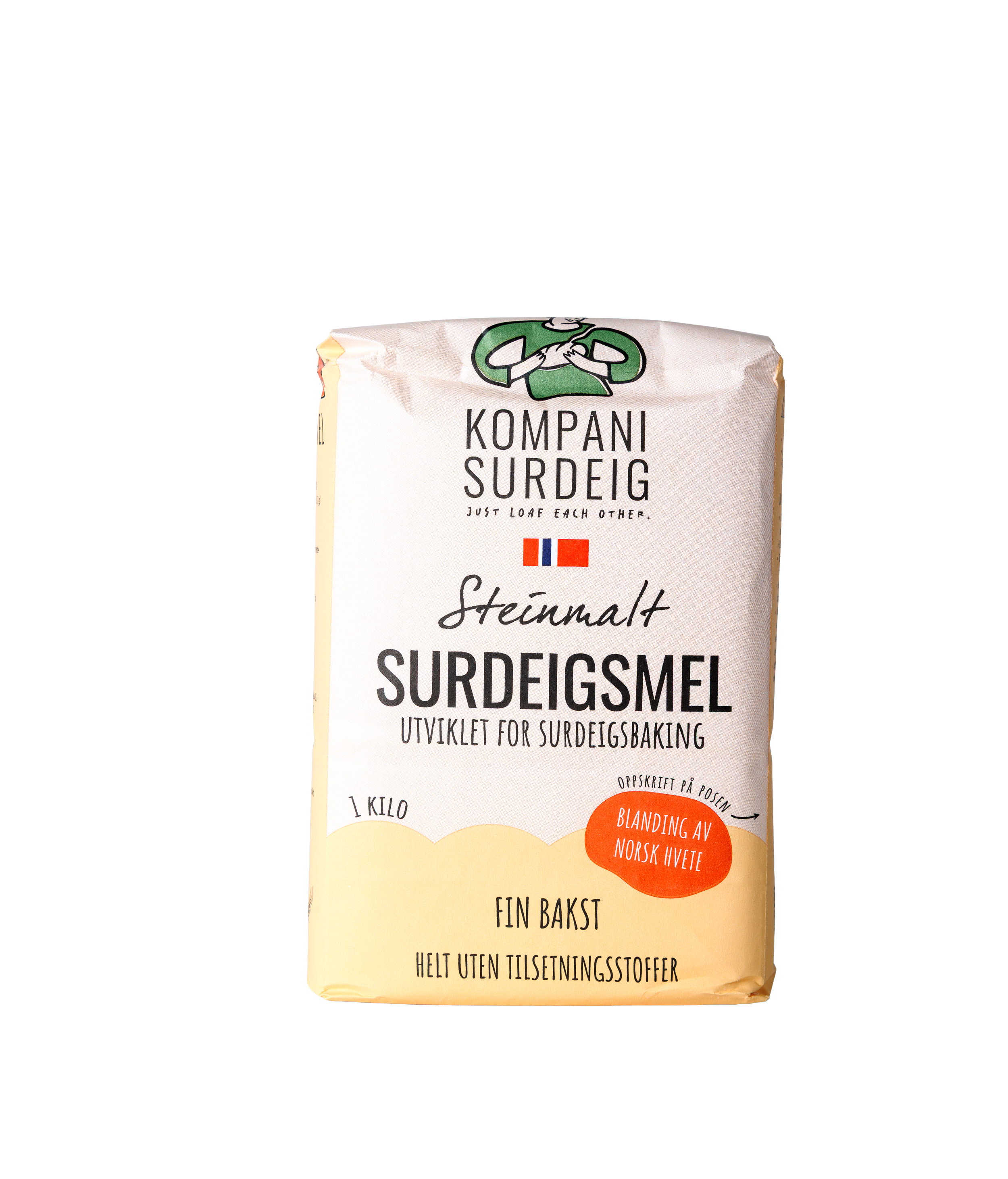 Surdeigsmel, fin type, 1 KG – Kompani Surdeig