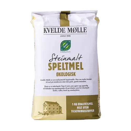 Spelt, Siktet tipo 0 Økologisk, 1 KG – Kvelde Mølle