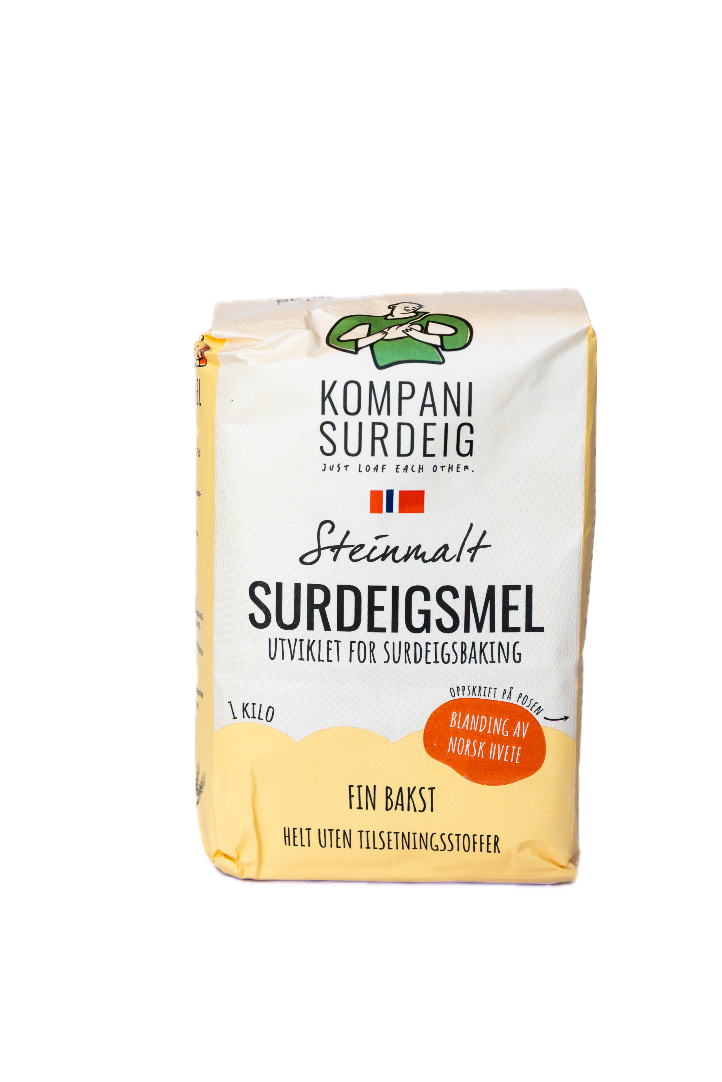 Surdeigsmel, fin type, 1 KG – Kompani Surdeig