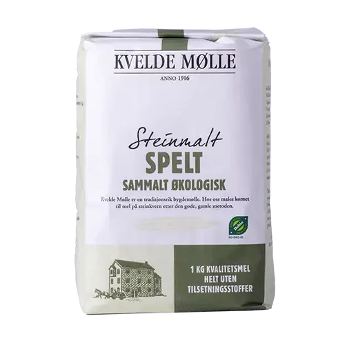Spelt, Sammalt Økologisk, 1 KG – Kvelde Mølle