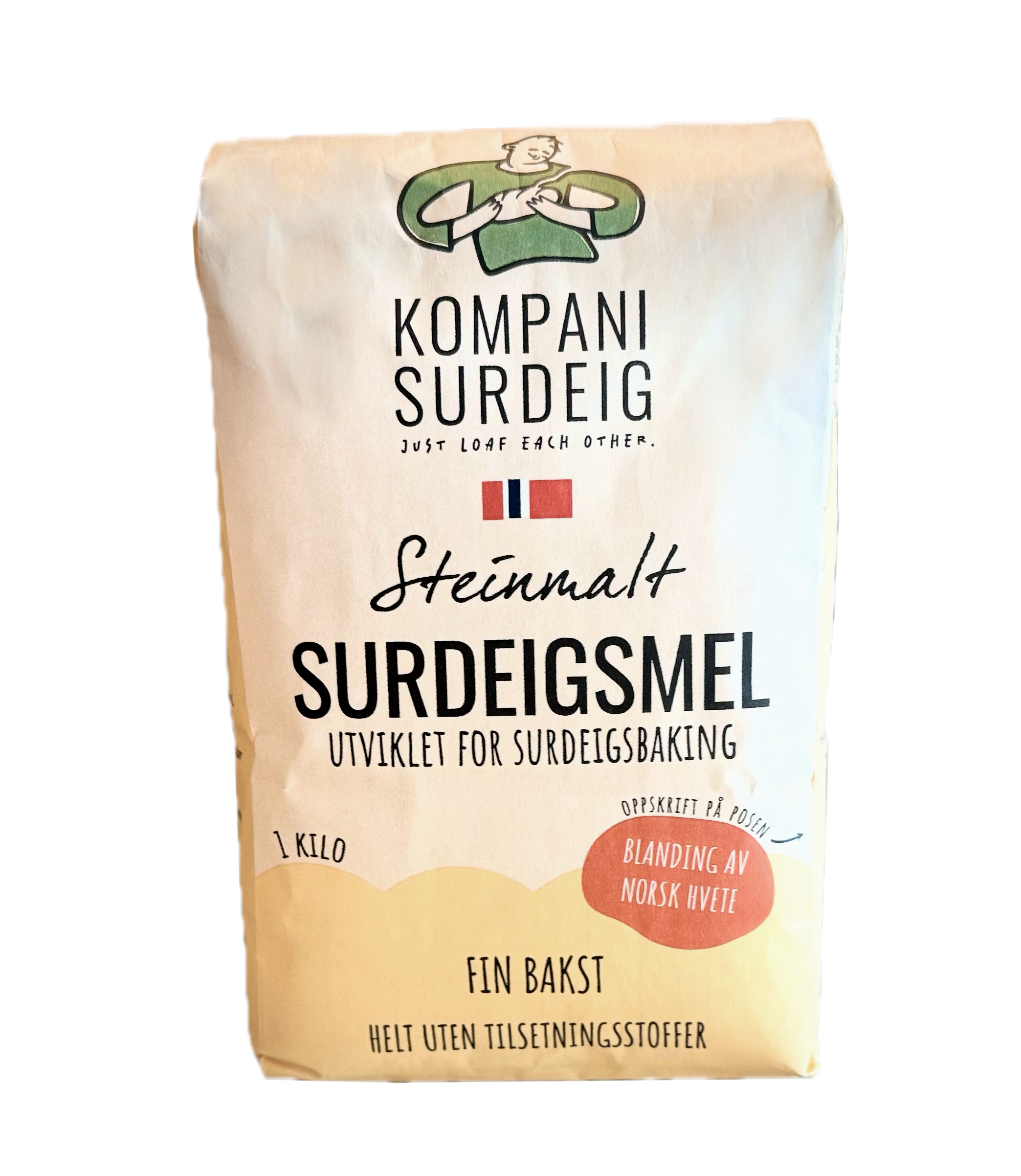 Surdeigsmel, fin type, 1 KG – Kompani Surdeig