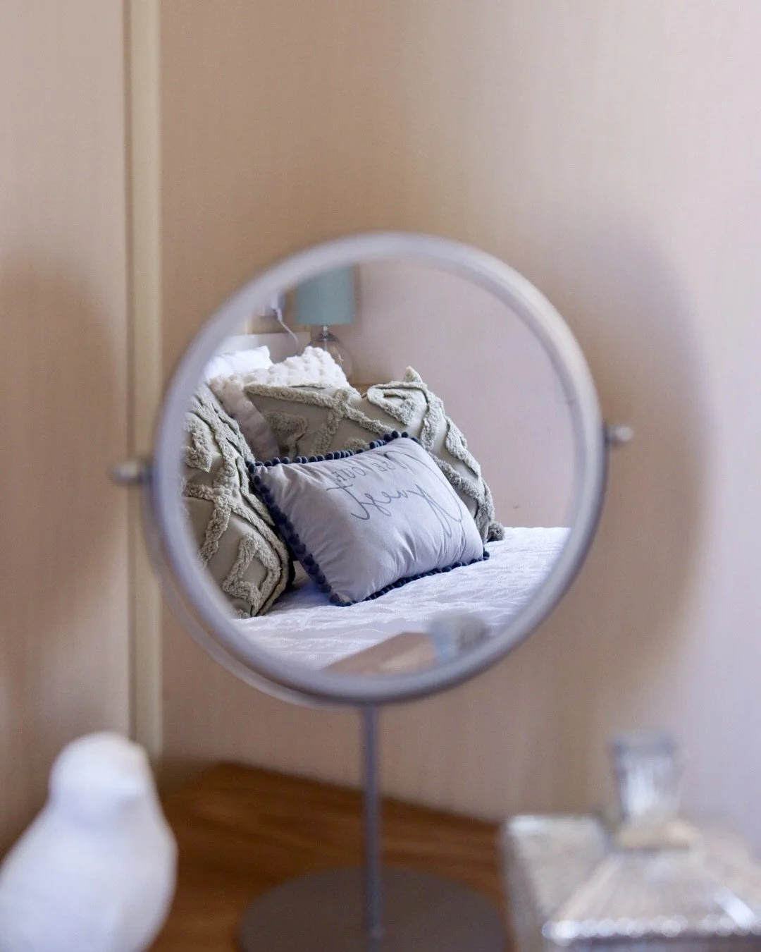 Holiday home photography, interior shot of main bedroom.