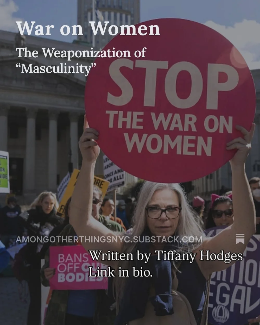 The war on women isn&rsquo;t coming, it&rsquo;s here. 
We&rsquo;re being erased from policy, silenced in science, arrested for miscarriages, and stalked by traffic cams if we try to access healthcare out of state.

This isn&rsquo;t a dystopian novel.