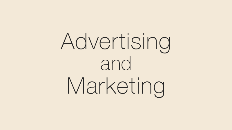 Advertising and Marketing
