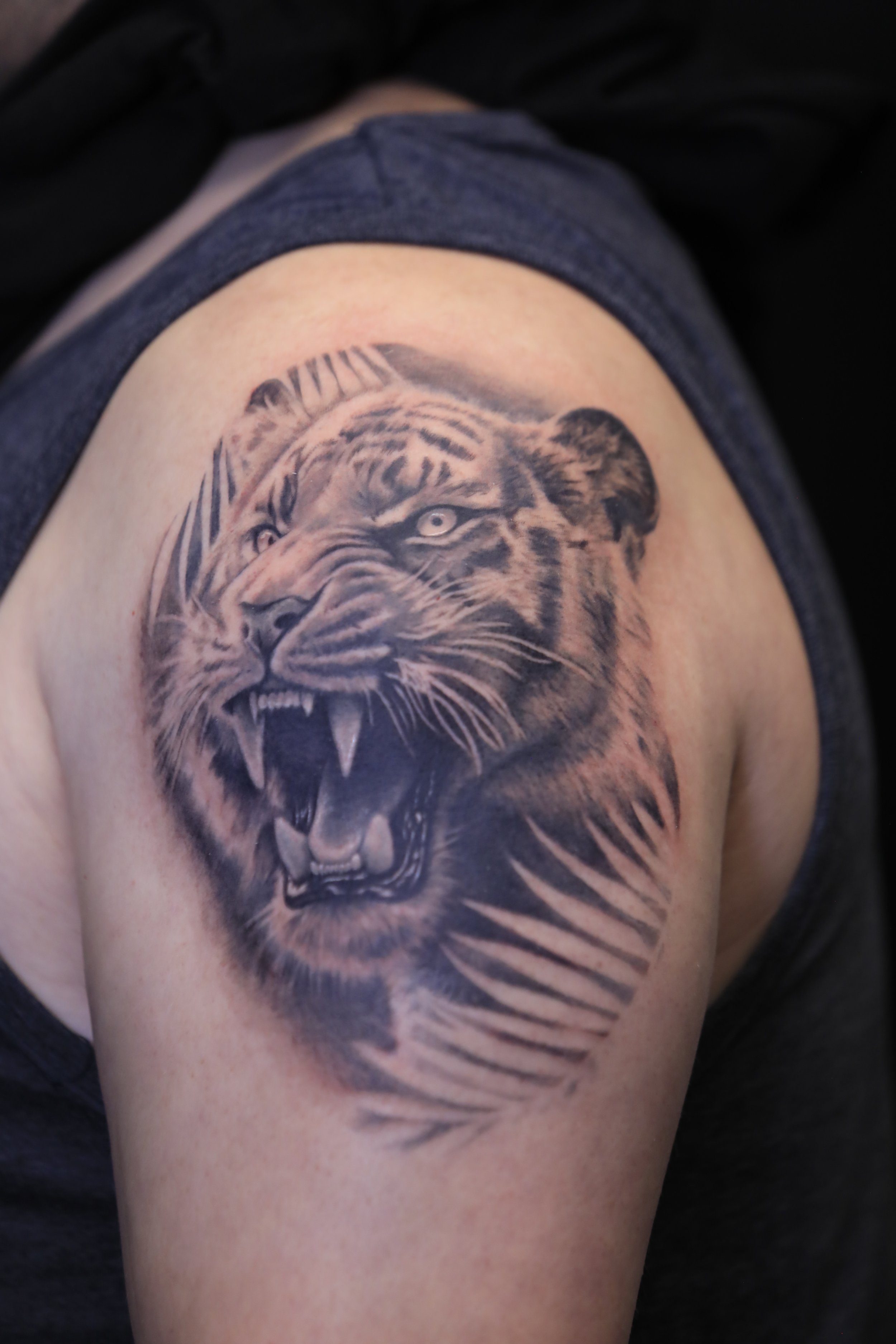 black and grey realism tattoo by Murrieta tattoo artist