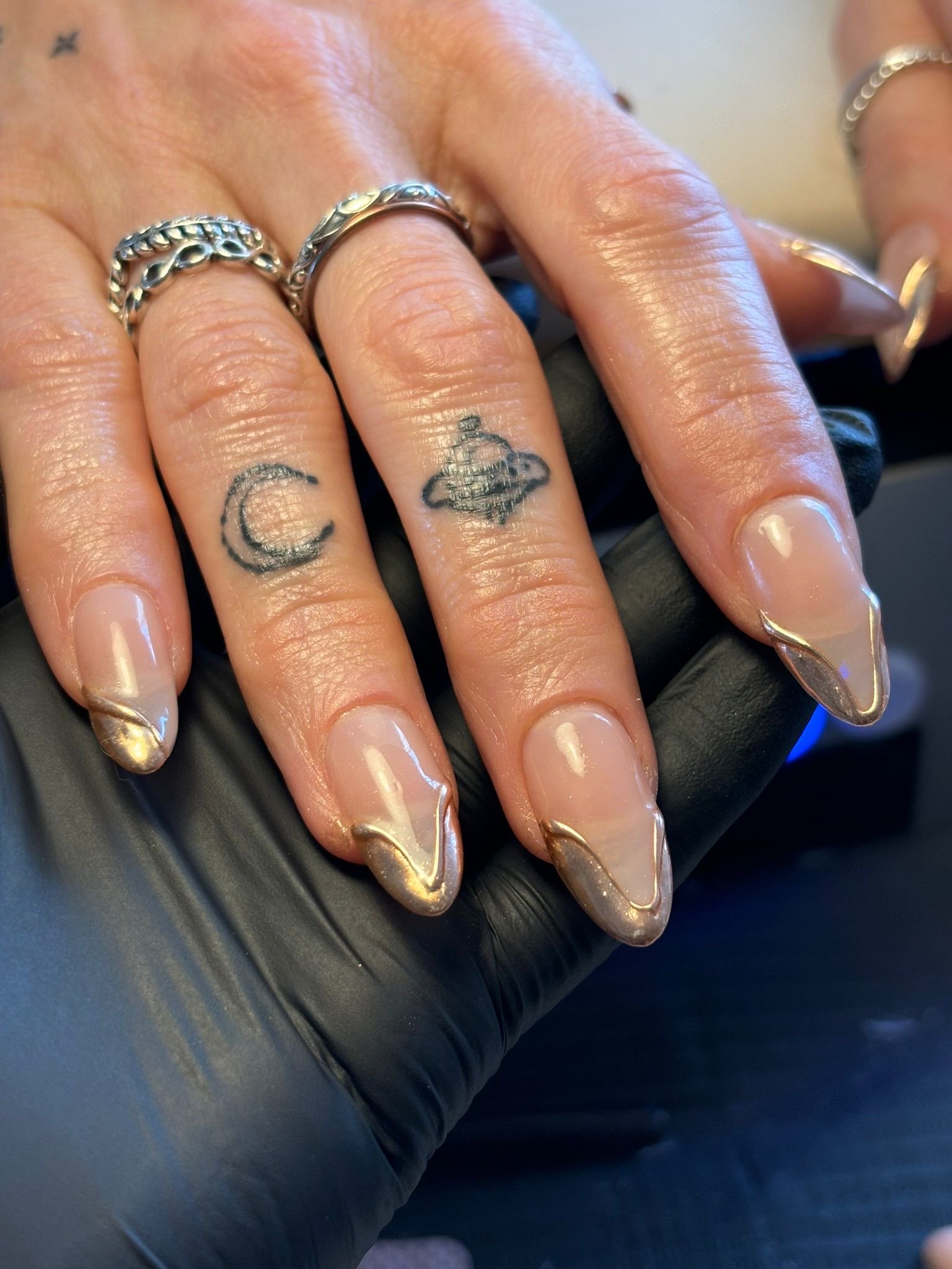 Chrome Gel X Nails