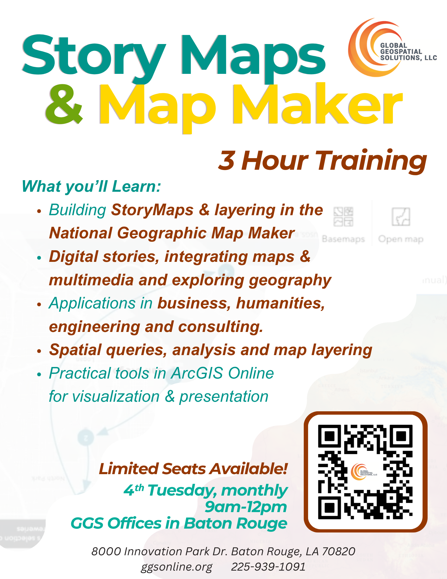 Story Maps & Map Maker 3-Hour Training