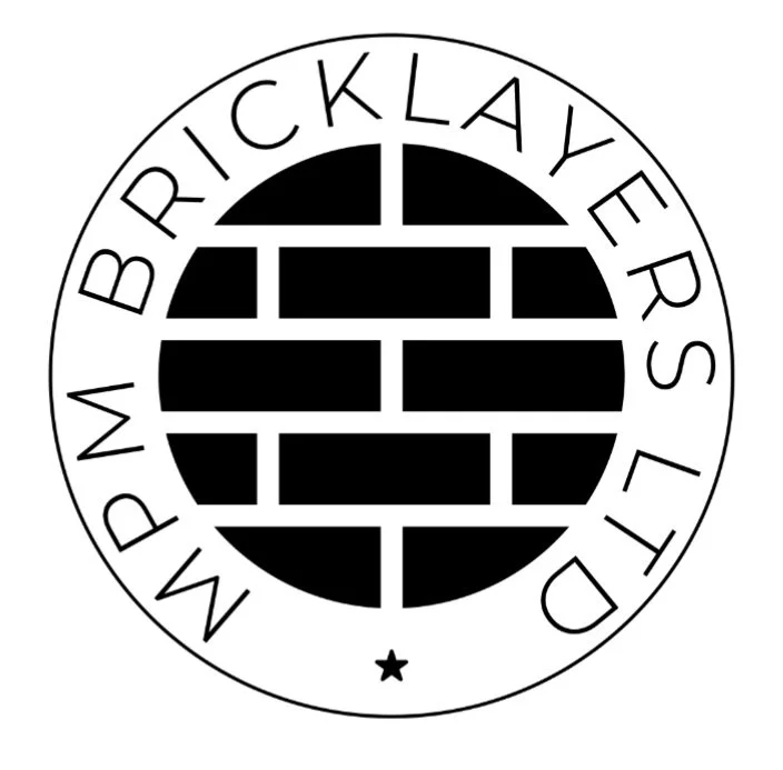 Black and white logo for Ricklayers Ltd featuring a circular brick pattern with the company's name around the border.