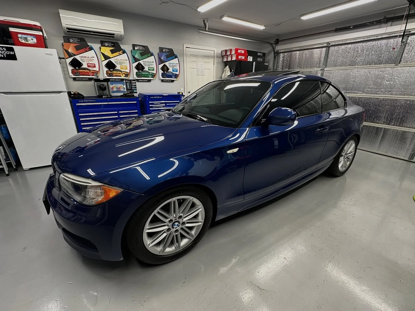 Michael&rsquo;s super clean 2013 BMW 1 Series just got even better! 🔥 We installed our ceramic 70% clear tint on the front windshield. It keeps that stock factory look while blocking UV and heat to protect his skin and keep the car cool and comforta