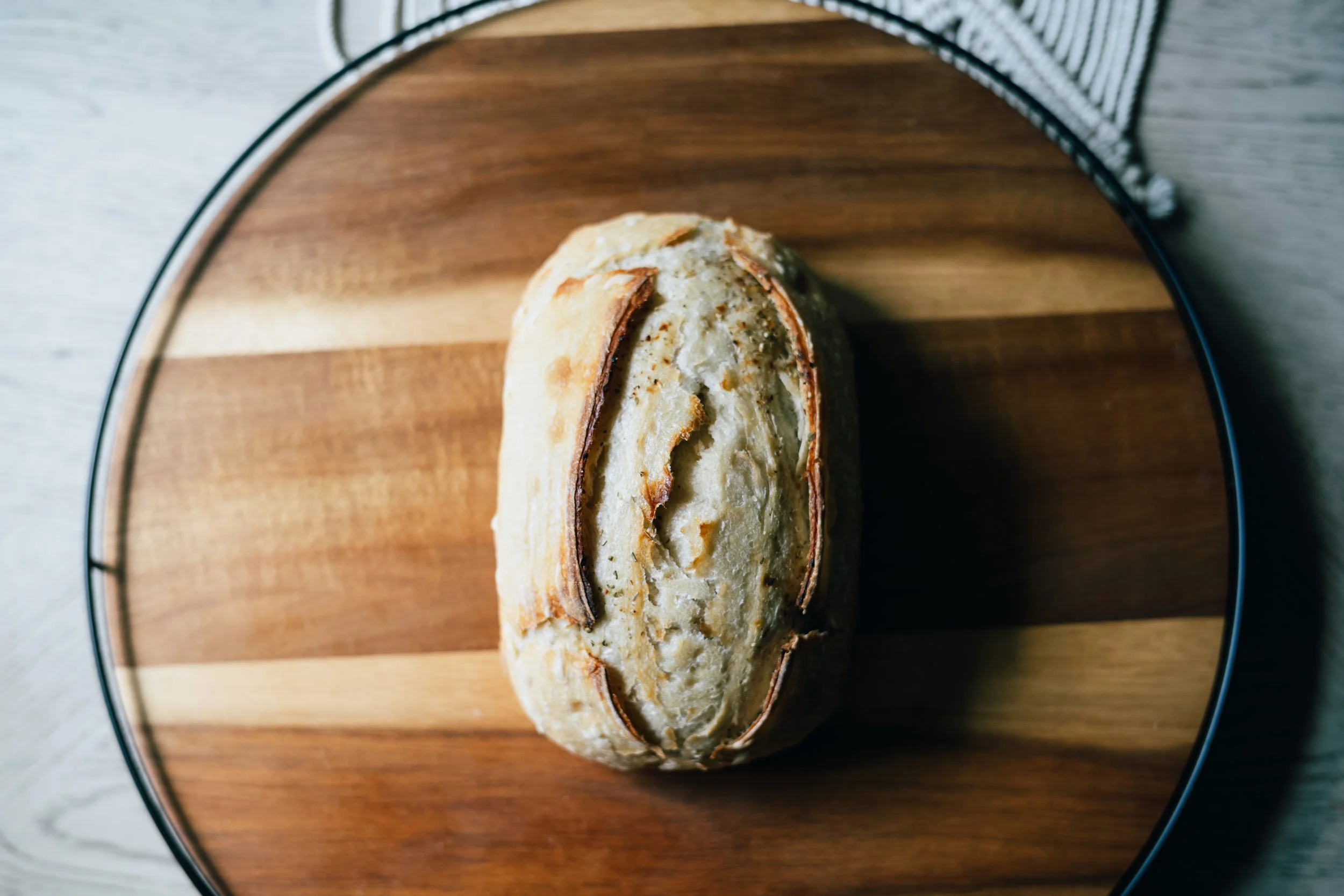 Garlic + Herb Sourdough Loaf
