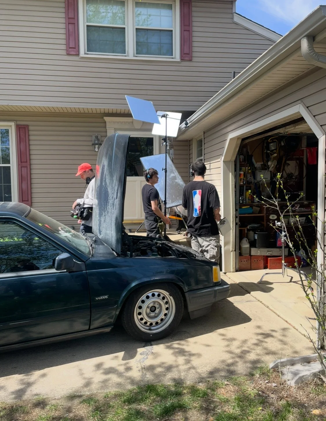 My Volvo 745 on set for Bloucan Productions feature film "Straight Edge"