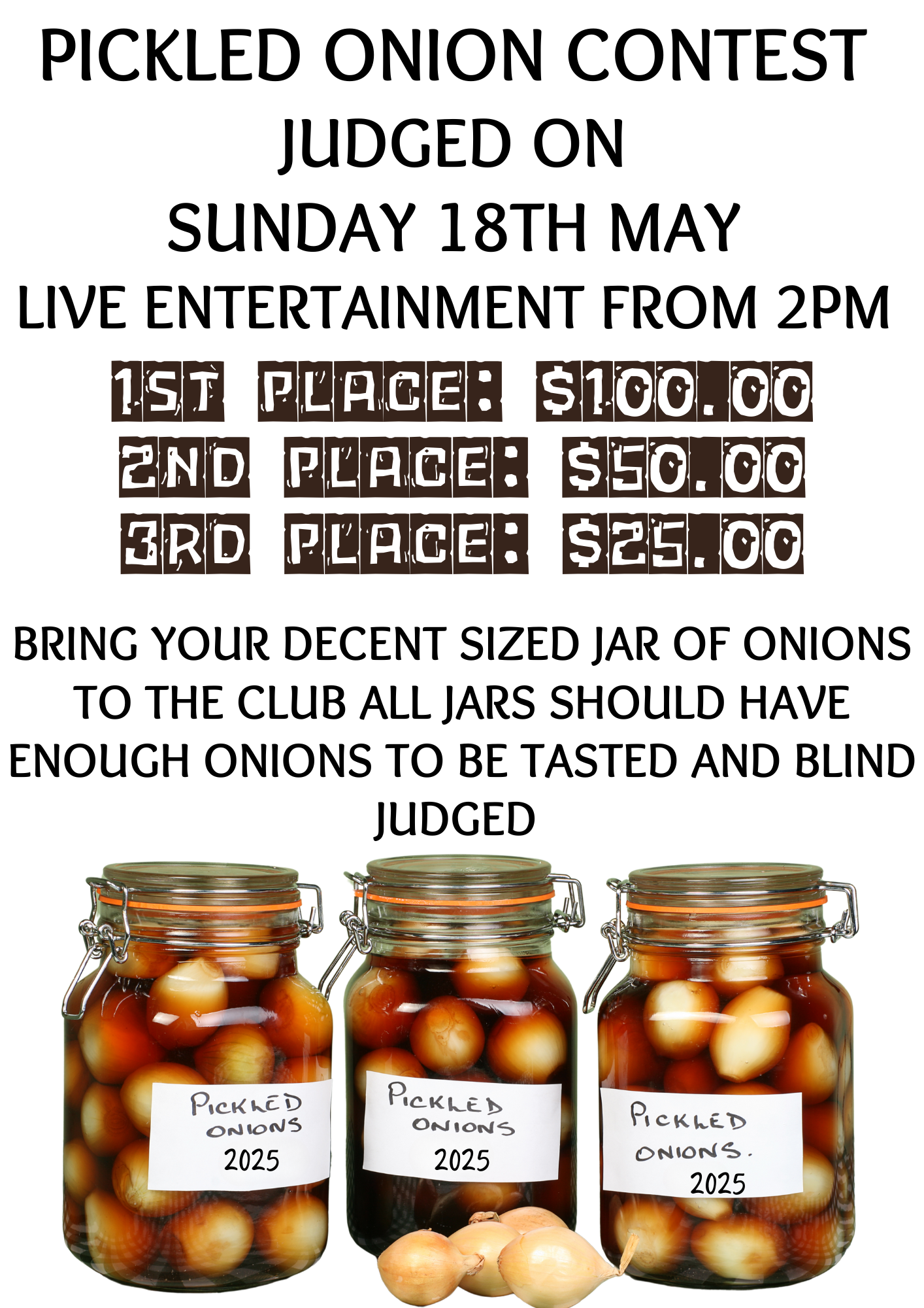 Pickled Onions Judging Day