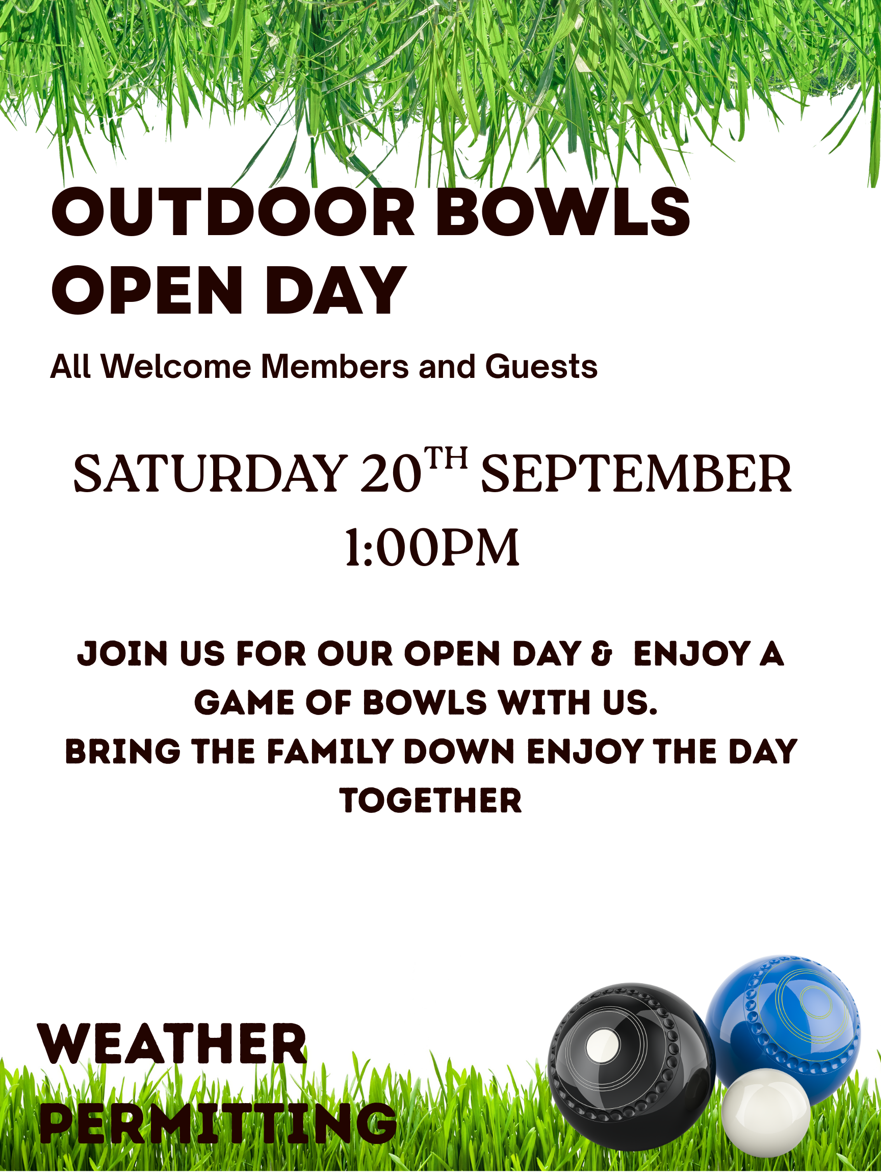 OUTDOOR BOWLS OPEN DAY