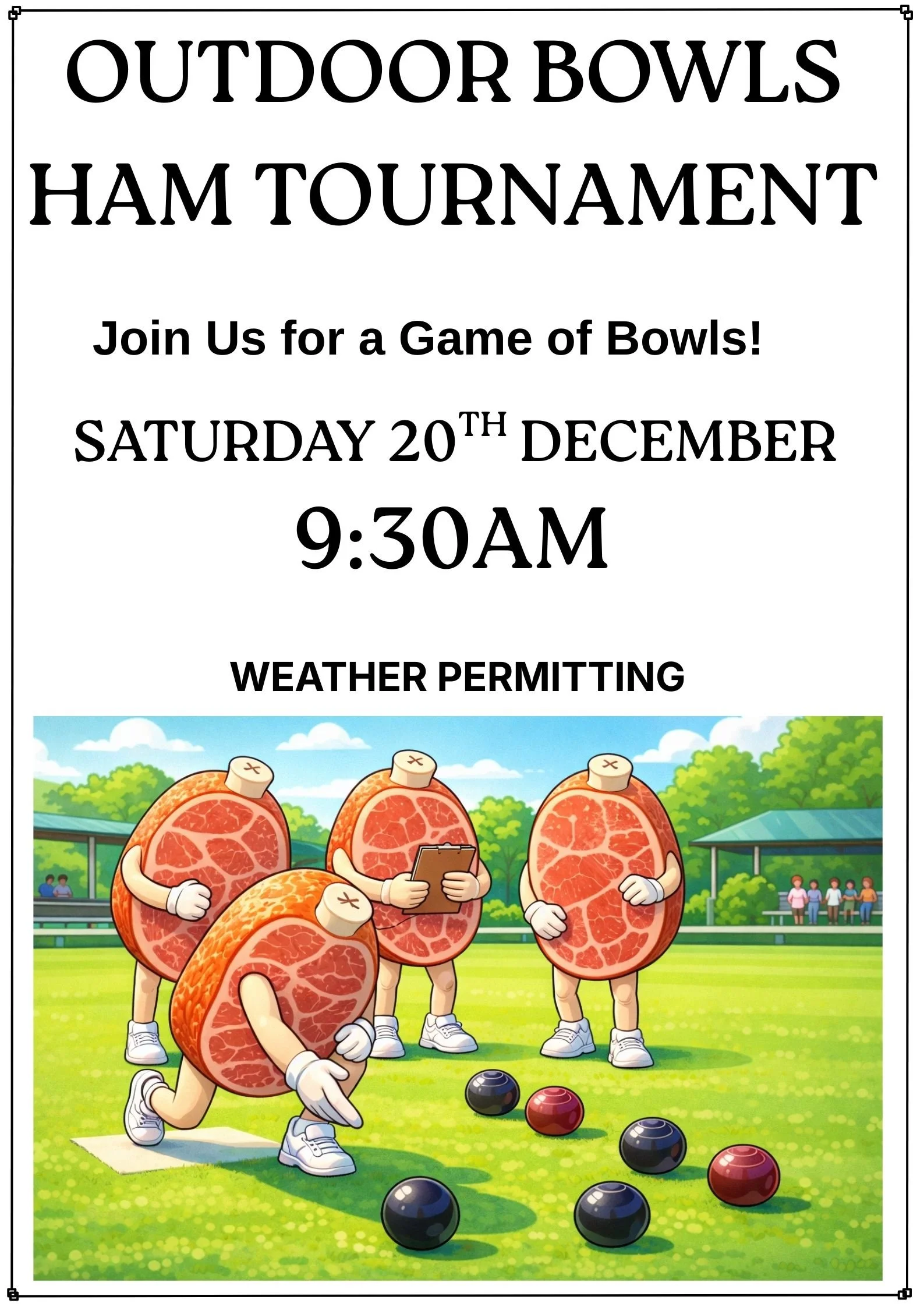 Outdoor bowls Ham Tournament 