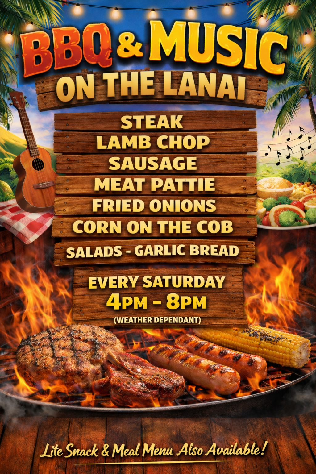 BBQ AND MUSIC ON THE LANAI 