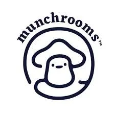 Logo with a mushroom character and the word 'munchroom' above it