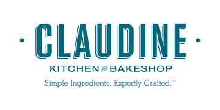 Logo for Claudine Kitchen & Bakeshop with the tagline "Simple Ingredients. Expertly Crafted."