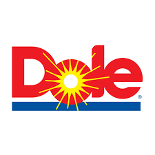 The Dole logo with red text, a yellow sunburst, and a blue underline.