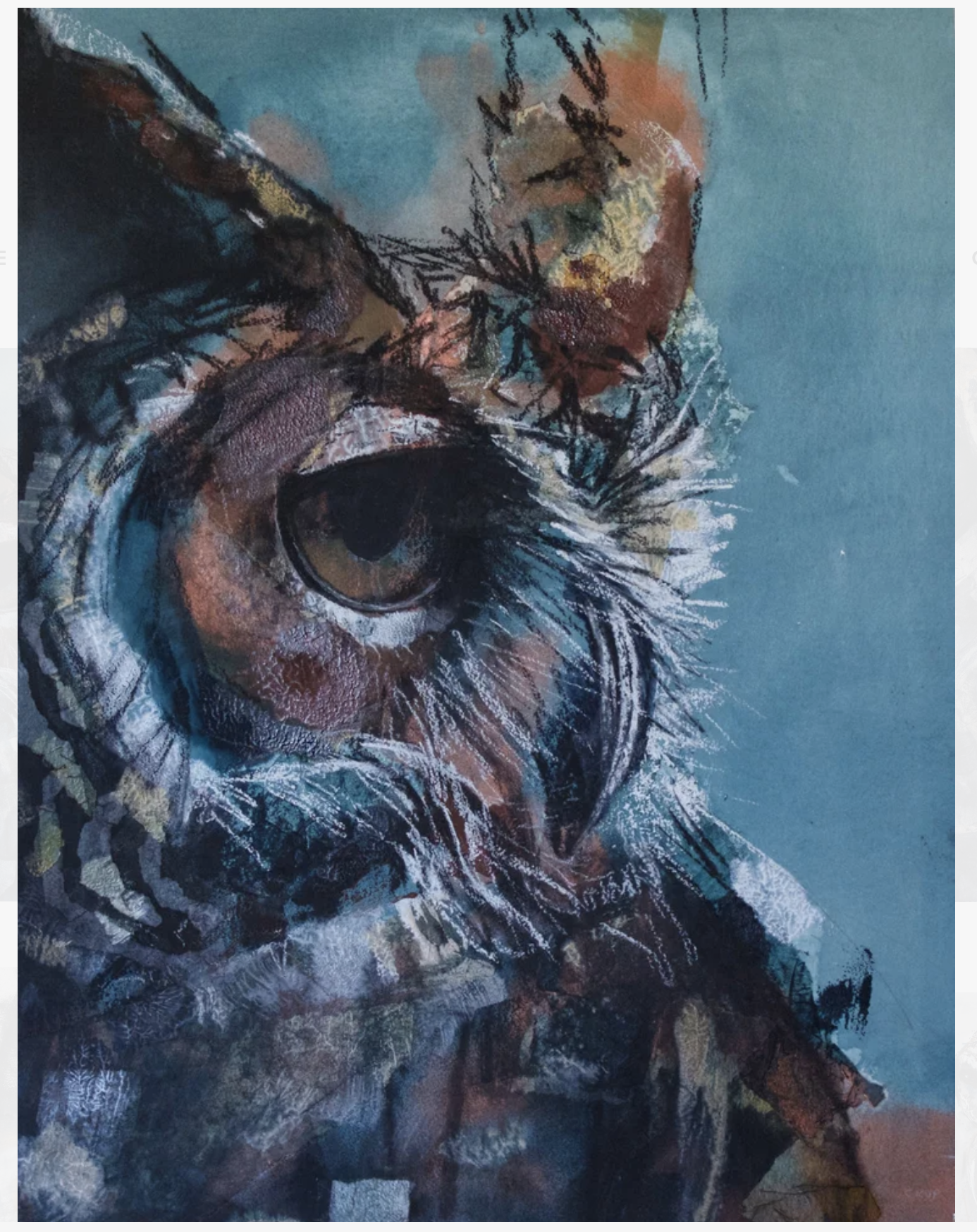 Close-up of a person holding a cat, with the cat's face prominently in focus. The image has an artistic, painted appearance with vibrant colors.