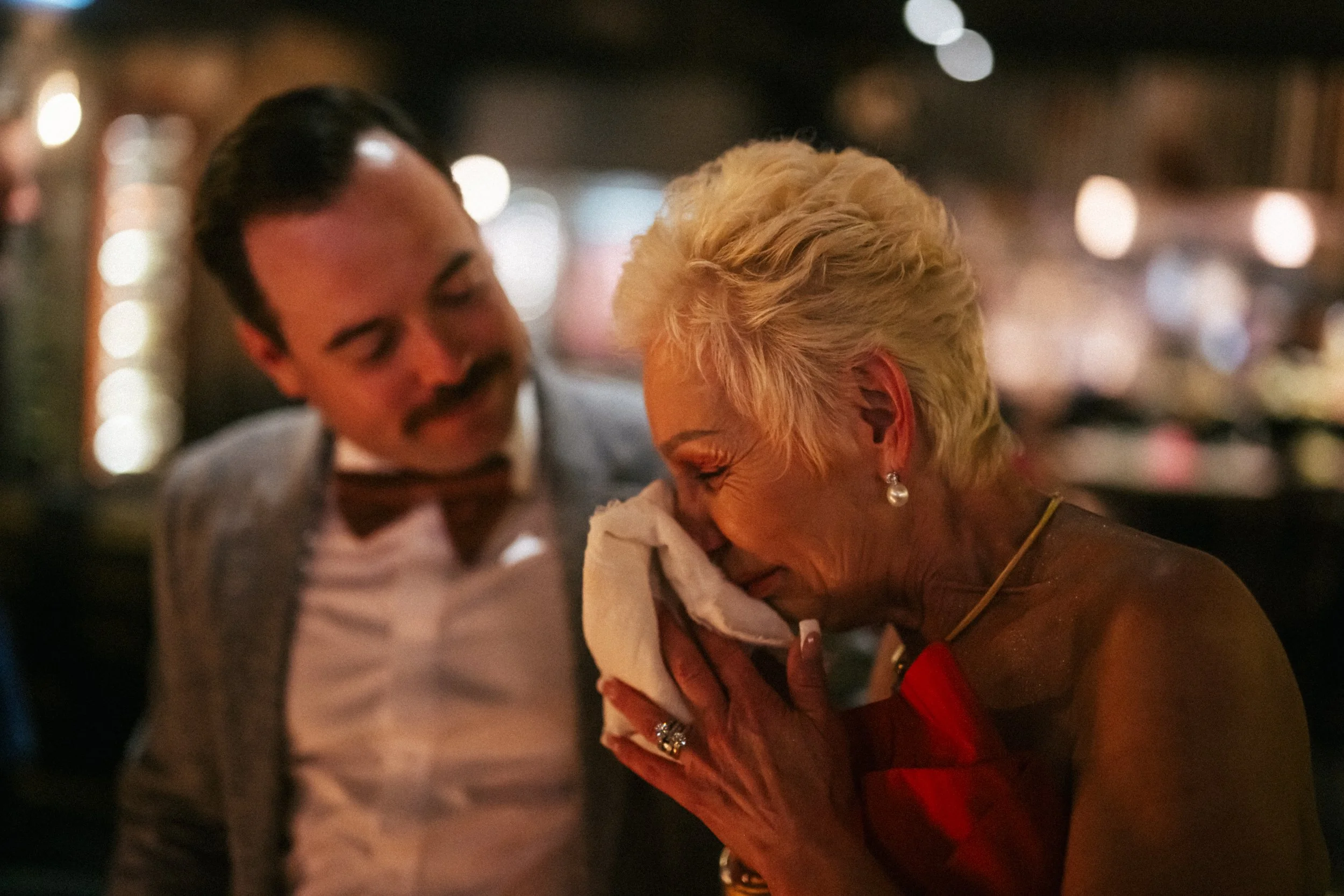 Christchurch, Queenstown, Dunedin Film + Digital wedding photography.  Cinematic and emotional photo of mother of the groom