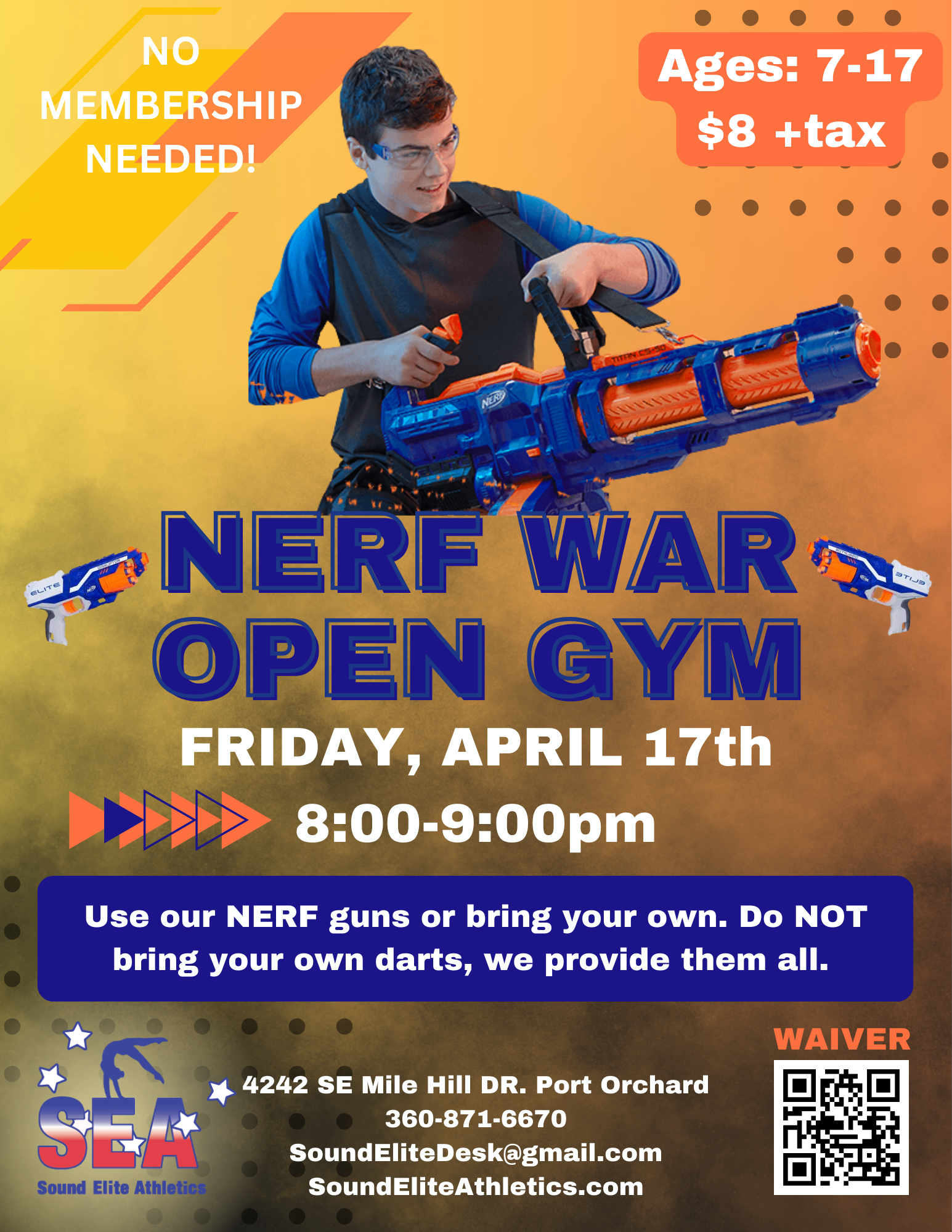 Nerf War Open Gym