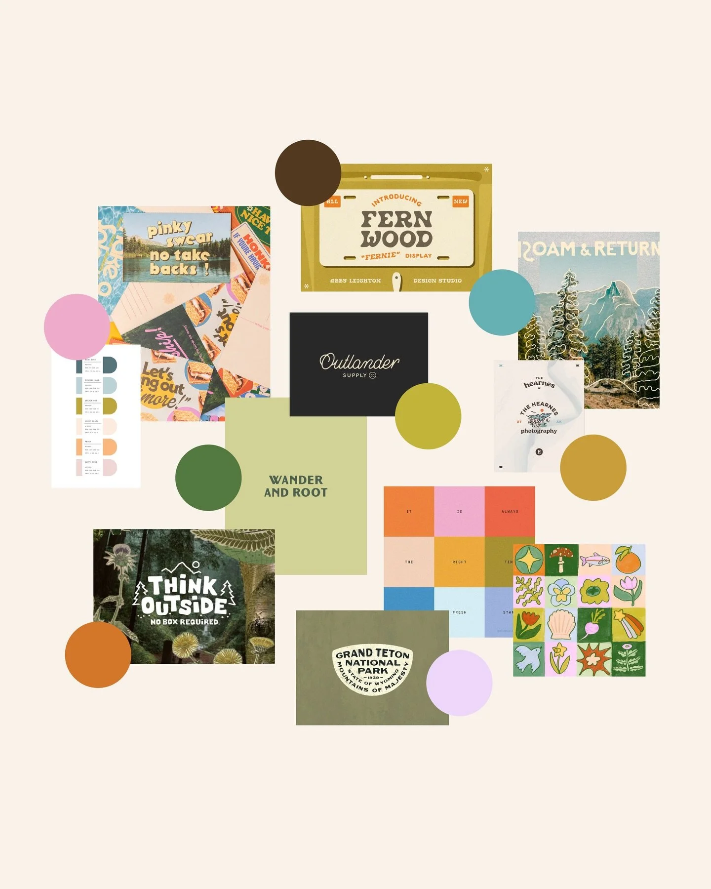 🌲MOODBOARD MONDAY🌲

Super excited to share this gorgeous moodboard and color palette for a new client project. This moodboard has the most playful, earthy, and nostalgic vibes and I can&rsquo;t wait to share more! What do you think the business is?