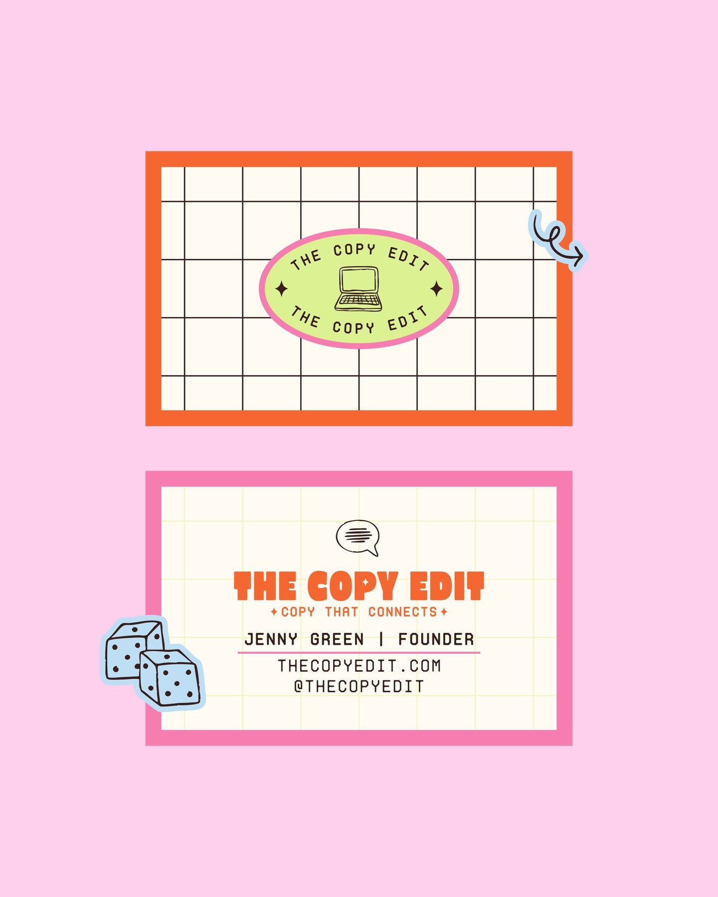 💻THE COPY EDIT 💻

Say hello to a gorgeous brand identity that will available as a pre-made brand kit very soon. This one is full of color, personality, and funk! 💗 The Copy Edit would be perfect for a brand that isn&rsquo;t afraid of being bold an