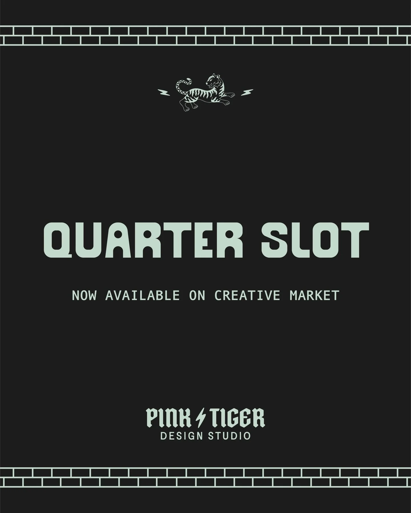 🎱QUARTER SLOT IS NOW LIVE🎱

I am super excited to finally share Quarter Slot with you! My latest typeface that&rsquo;s bold, funky, and badass. Quarter Slot is a display font perfect for logos, branding, digital graphics, packaging, and more! Be su