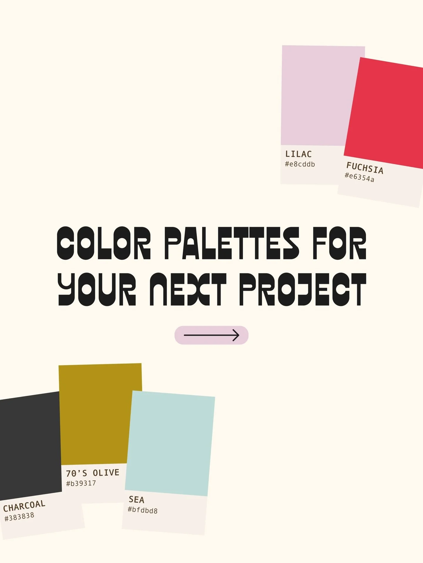 🎨COLOR PALETTE INSPO🎨

Since spring is basically here, I gathered some vibrant, bold, and playful color palette inspo for your next project! Which color is your fav?

#colorpalette #colors #colorinspo #graphicdesign #colorpaletteinspo
