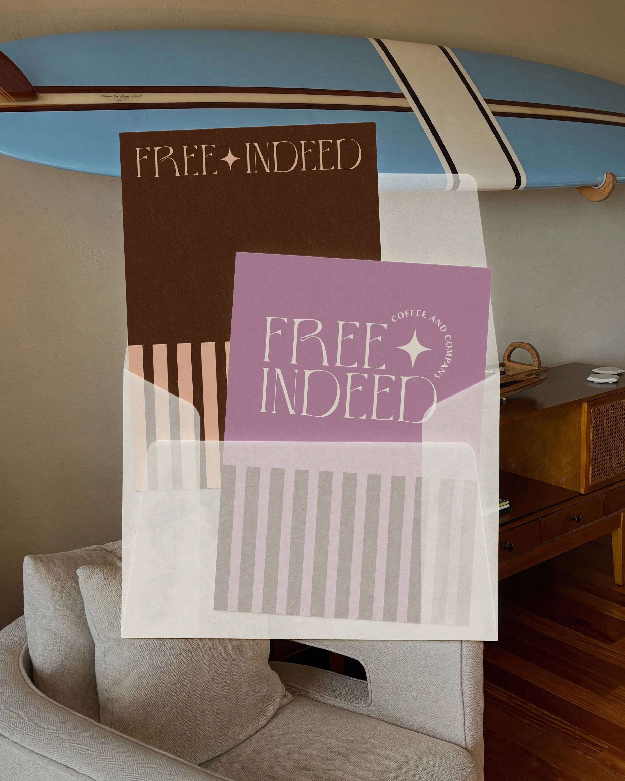 🌴FREE INDEED BRAND REVEAL🌴

I am so excited to finally share this beautiful brand identity. Brittany @freeindeed.coffee came to me a while back looking to refresh Free Indeed Coffee and Company with branding that felt muted, raw, and organic. I abs